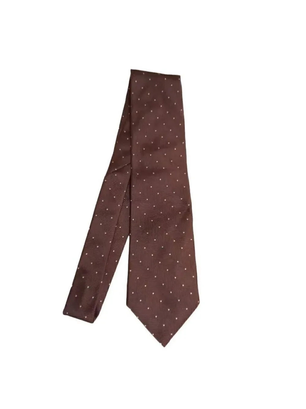 Nautica Brown Dotted Preppy Silk New Standard Width Tie